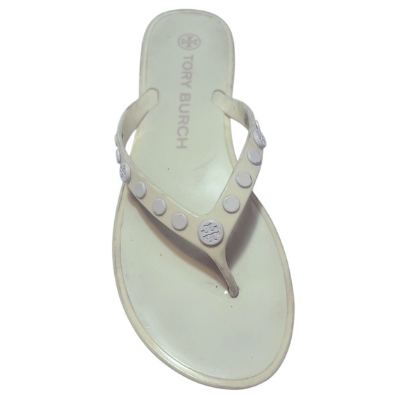 AMPUTEE RIGHT SHOE ONLY Tory Burch Studded Jelly Thong Sandals Sz 7 ONE SHOE - Picture 4 of 6